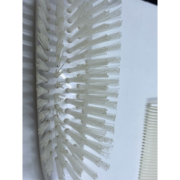 STANLEY Pearlized White Hairbrush & Comb Set NOS # 4074 NEW Vintage - Picture 8 of 9